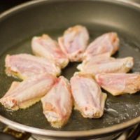 Pan fried salt and pepper chicken wings