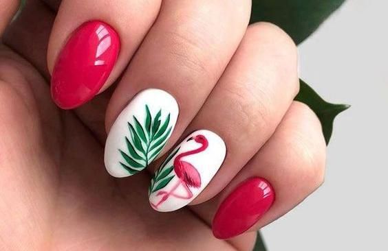 53 Tropical Flamingo Nail Art Ideas